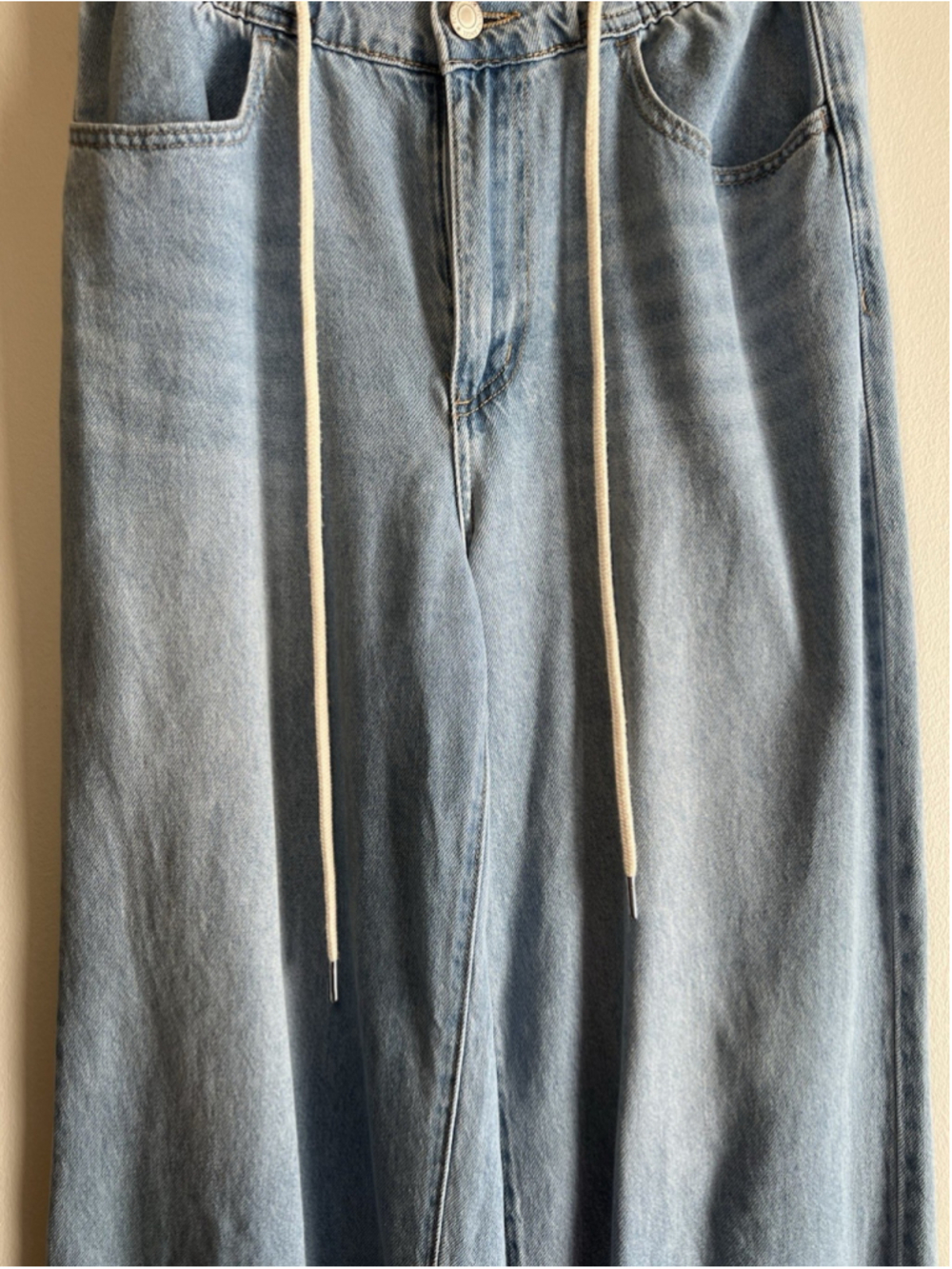 Flying Angel Women's Blue Light Wash Wide Leg High Rise Jeans Size 9/29 - Picture 4 of 16